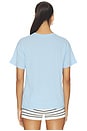 view 3 of 4 Cotton Jersey Short Crew Neck T-shirt in Baby Blue