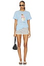 view 4 of 4 Cotton Jersey Short Crew Neck T-shirt in Baby Blue