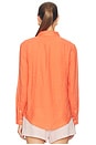 view 4 of 6 Classic Long Sleeve Button Front Shirt in True Orange