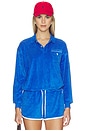 view 1 of 5 Cotton Terry Long Sleeve Polo in Gala Blue