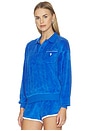 view 2 of 5 Cotton Terry Long Sleeve Polo in Gala Blue