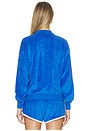 view 3 of 5 Cotton Terry Long Sleeve Polo in Gala Blue