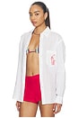 view 2 of 5 Linen Long Sleeve Sport Shirt in Classic Oxford White
