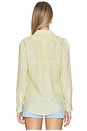 view 3 of 5 Linen Long Sleeve Sport Shirt in Oasis Yellow Blue White