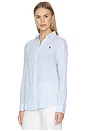 view 3 of 6 CHEMISE SPORT EN LIN À MANCHES LONGUES in Light Blue White