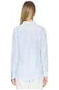 view 4 of 6 CHEMISE SPORT EN LIN À MANCHES LONGUES in Light Blue White