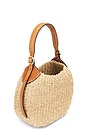 view 4 of 5 Twisted Raffia Shoulder Bag in Natural & Cuoio
