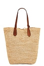 view 2 of 4 Large Tote in Natural & Cuoio