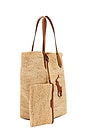 view 3 of 4 Large Tote in Natural & Cuoio