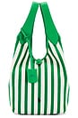 view 1 of 5 Polo Play Striped Canvas Medium Tote in Parrot & White