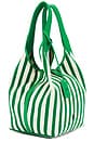 view 3 of 5 Polo Play Striped Canvas Medium Tote in Parrot & White