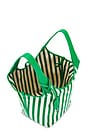 view 4 of 5 Polo Play Striped Canvas Medium Tote in Parrot & White