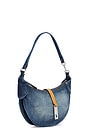 view 3 of 4 Denim & Leather Shoulder Bag in Medium Wash