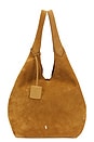 view 1 of 4 Suede Large Tote in Caramel