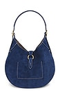 view 3 of 5 Suede Small Shoulder Bag in Dark Jean