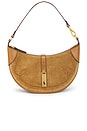view 1 of 4 Suede Mini Shoulder Bag in Caramel & Tan
