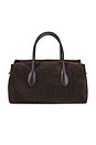 view 3 of 5 BOLSA MÉDIA DE CAMURÇA E COURO in Chocolate & Tobacco