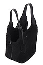 view 4 of 4 Shearling & Pebble Leather Tote Medium in Black