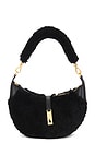 view 1 of 4 Shearling & Vachetta Leather Shoulder Bag Small in Black