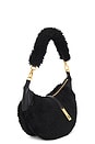 view 3 of 4 Shearling & Vachetta Leather Shoulder Bag Small in Black