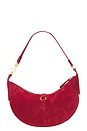 view 2 of 4 Suede Shoulder Bag Small in Pomegranate