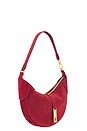 view 3 of 4 Suede Shoulder Bag Small in Pomegranate