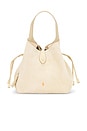 view 2 of 5 Suede Poly Medium Crossbody Bag in Cashew
