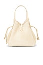 view 3 of 5 Suede Poly Medium Crossbody Bag in Cashew