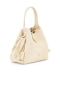 view 4 of 5 Suede Poly Medium Crossbody Bag in Cashew
