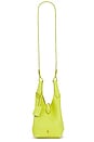 view 1 of 5 Shiny Drum Pebble Small Crossbody Bag in Limeade