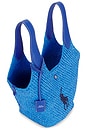 view 4 of 4 Viscose Raffia Medium Tote in Jellyfish