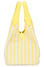 view 2 of 4 Stripe Polo Canvas Medium Tote in Collegiate Yellow & White