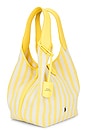 view 3 of 4 Stripe Polo Canvas Medium Tote in Collegiate Yellow & White
