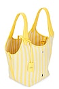 view 4 of 4 Stripe Polo Canvas Medium Tote in Collegiate Yellow & White