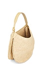 view 4 of 4 Raffia Leather Medium Shoulder Bag in Natural & Cashmere
