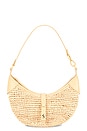 view 1 of 4 Raffia Leather Mini Shoulder Bag in Natural & Cashmere