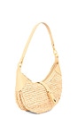 view 3 of 4 Raffia Leather Mini Shoulder Bag in Natural & Cashmere