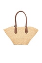 view 2 of 4 Raffia Stripe Tote Bag in Natural