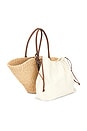 view 3 of 4 Raffia Stripe Tote Bag in Natural