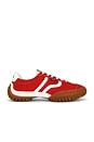 view 1 of 6 Nappa Leather Low Top Sneakers in Cruise Red & Deckwash White