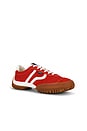 view 2 of 6 Nappa Leather Low Top Sneakers in Cruise Red & Deckwash White