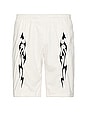 view 1 of 4 Flame Mesh Shorts in White
