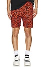 view 5 of 6 SHORT DE SPORT LEOPARD in Red