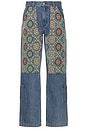 view 1 of 5 Floral Ultra Double Knee Work Pant in Indigo