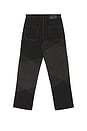 view 6 of 6 Grid Embroidered Baggy Jeans in Black