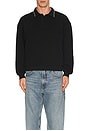view 4 of 4 Tweak Studded Polo Sweatshirt in Black
