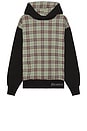 view 1 of 3 Career Contrast Plaid Hoodie in Black