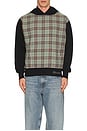 view 3 of 3 Career Contrast Plaid Hoodie in Black