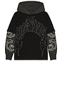 view 1 of 1 Dragon Layered Hoodie in Faded Black