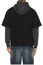 view 3 of 5 Dragon Layered Hoodie in Faded Black